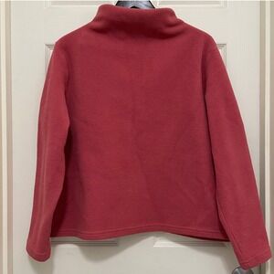 LL Bean Mock Neck Pullover Fleece Sweater Mauve Pink Cozy Warm Gorpcore XL